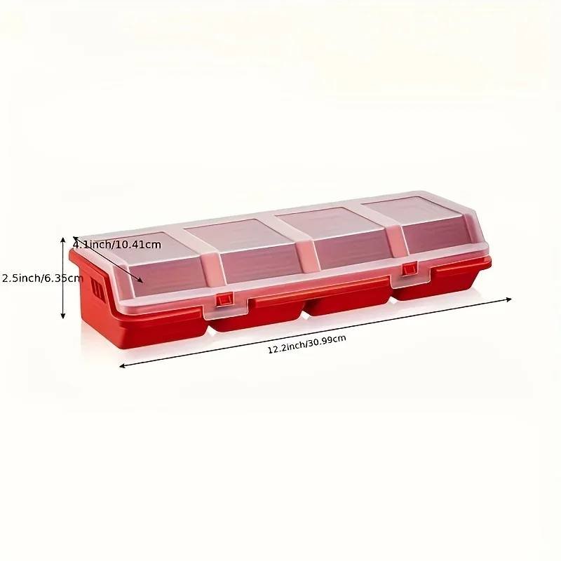1Pc/2Pcs Multi-Compartment Organizer Box For Screws & Small