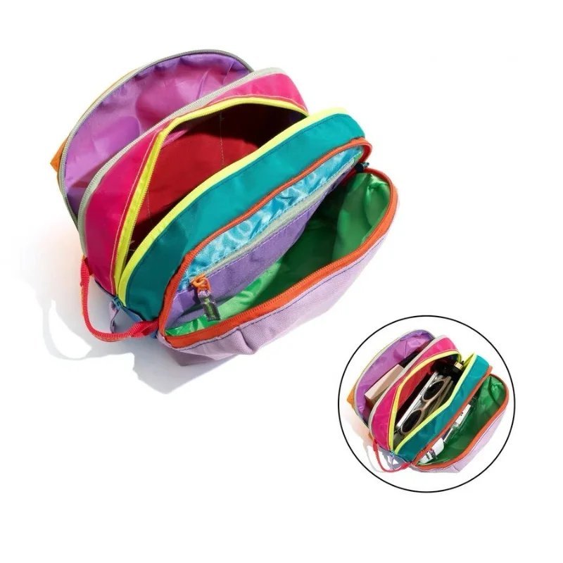 Colour-Block Layered Wash Bag