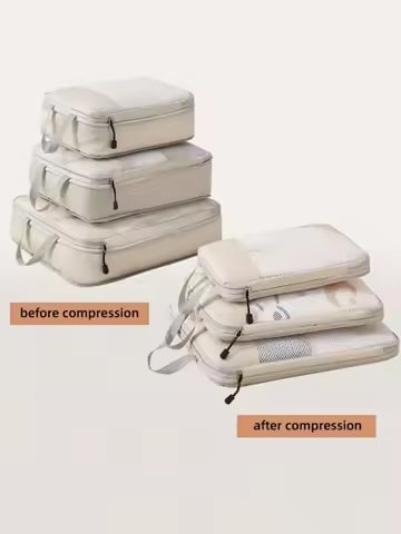 Cream Compression Cube Trio