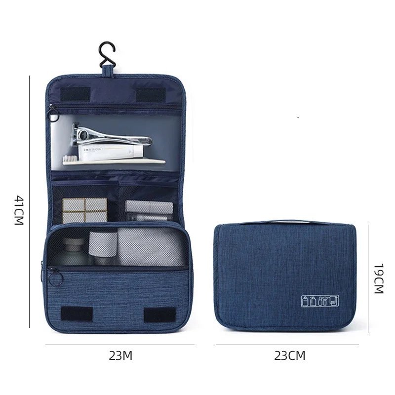Navy Hanging Wash Bag