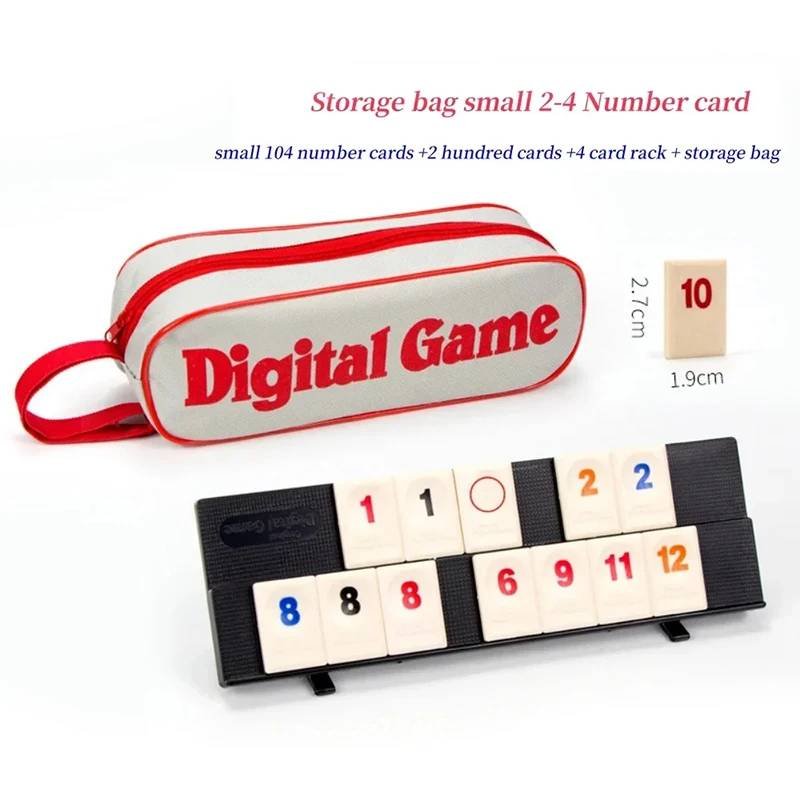 Rummy Cube Game with 4 Racks, 106 Rummy Cube Game Set with P